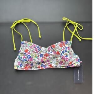 Tommy Hilfiger Neon Floral String Bikini Top Size Medium NWT